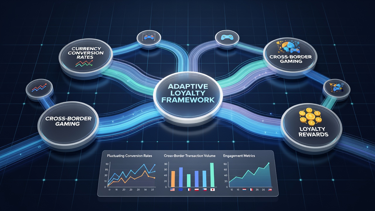 Dashboard view of multi-currency loyalty point adjustments with graphs displaying conversion rate trends over time