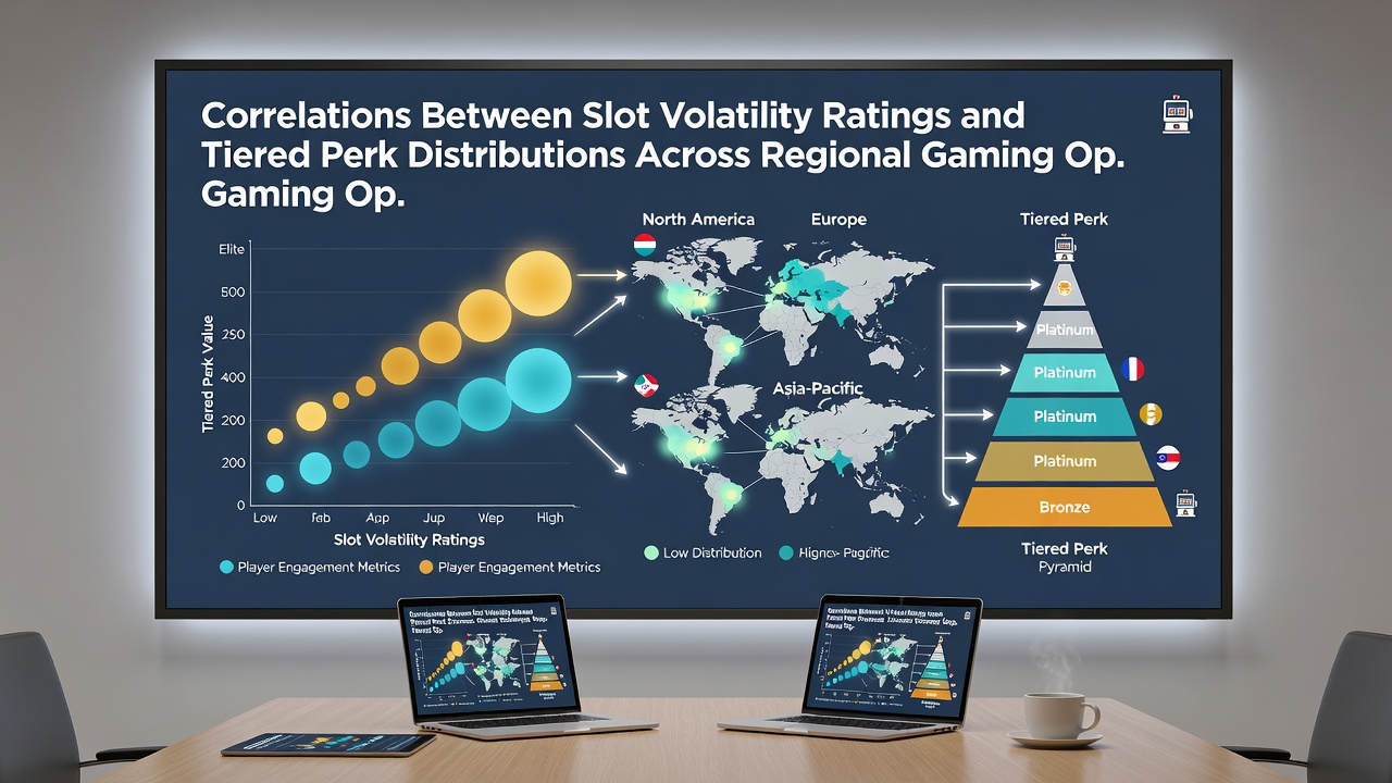 Loyalty program tier cards and slot game volatility indicators displayed side by side