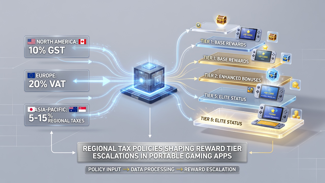 Impact of tax variations on mobile app reward tiers across regions