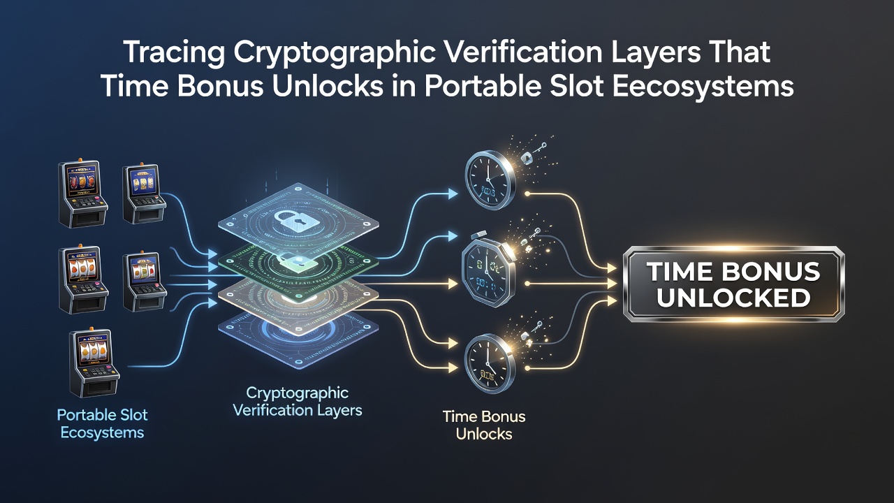Illustration of timestamp synchronization and cryptographic token release in slot applications